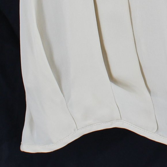 Gary Graham Cream 100% Silk Skirt Pleated Scalloped Hem Hand finished 30" waist - Picture 7 of 10
